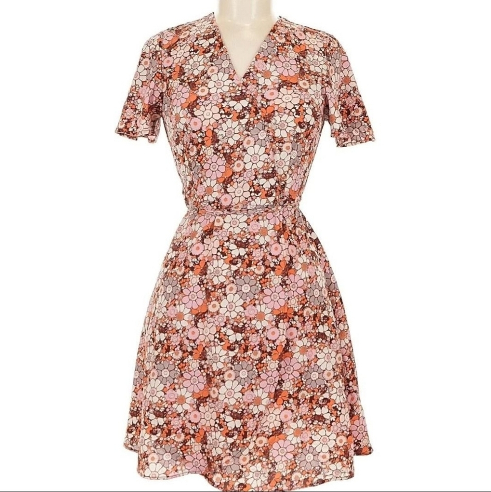 Monteau Pink Floral Mini Dress